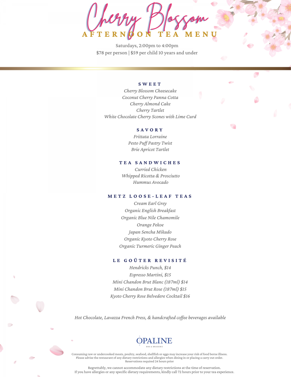 Photo of the hotel Sofitel Washington DC Lafayette Square: Cherry blossom tea menu 2024 1